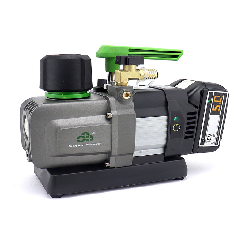 Bơm hút chân không Super Stars ST-2BM 2.5CFM, động cơ 2 cấp, tốc độ hút 70Lít/phút, dùng Pin Lithium 18V