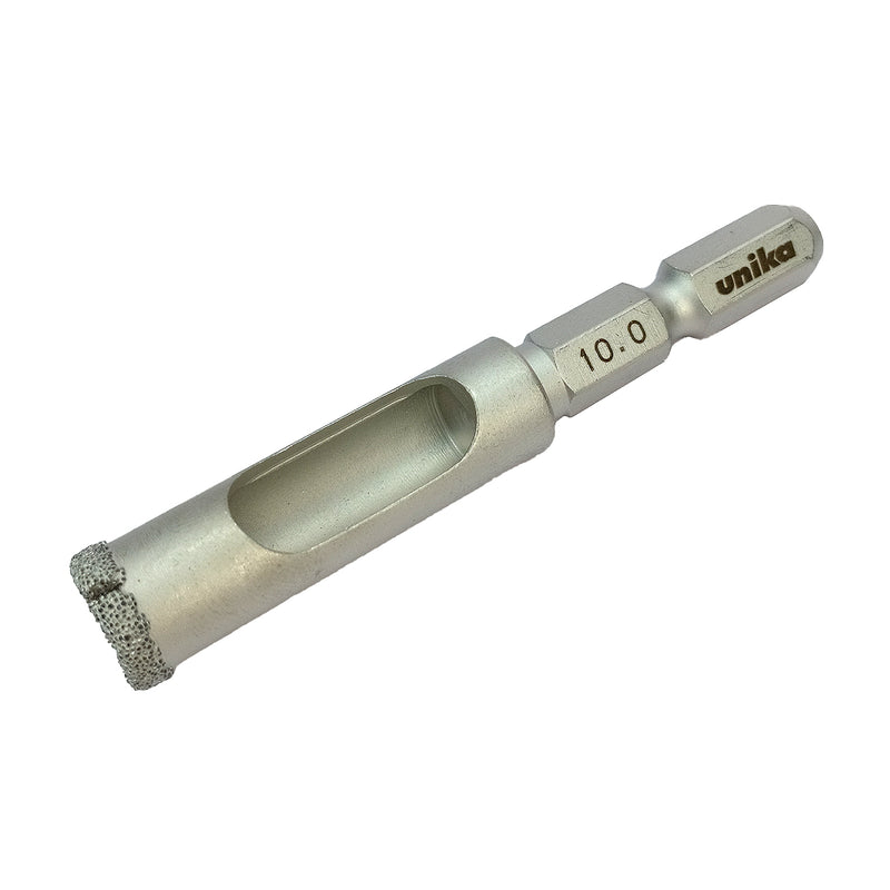 Mũi khoan kim cương, khoan gạch men và đá granite Unika DJW, đuôi lục giác 6.35mm, số từ 5mm - 35mm (mã DJW)