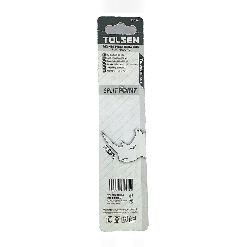 Mũi khoan Inox HSS/M2 đuôi trơn công nghiệp.  Size 1mm ~ 13mm TOLSEN, tiêu chuẩn DIN338 (Split point 135°)