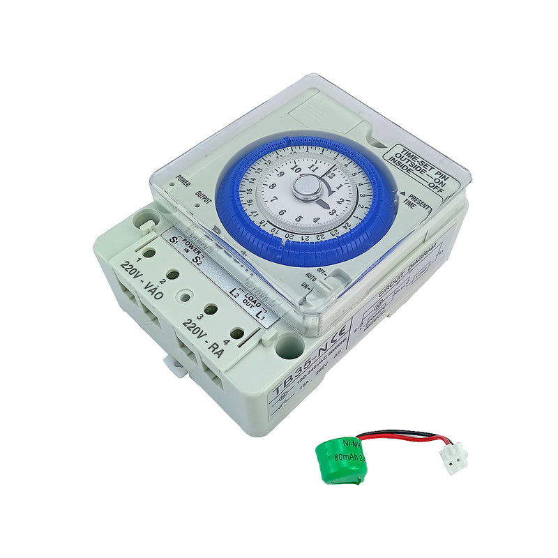 Timer hẹn giờ cơ Decom TB35 có Pin dự phòng, công suất 500W