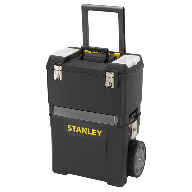 Hệ thùng dụng cụ đa năng 2 trong 1 bánh xe kéo Stanley 1-93-968 dung tích 55.1L chốt khóa kim loại