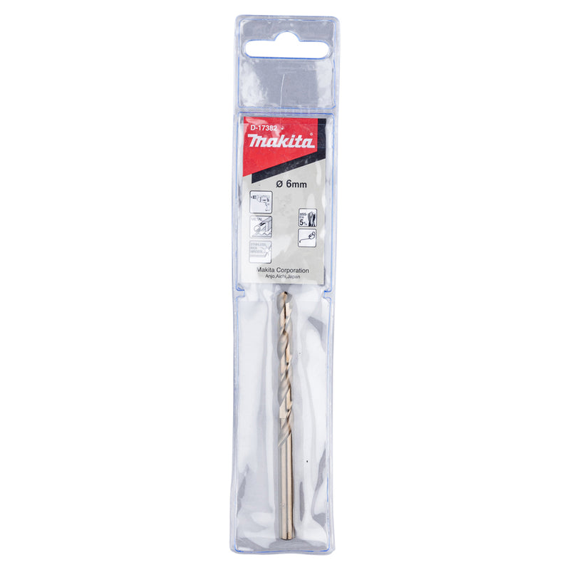 Mũi khoan Inox HSS-Co 5% Makita, đuôi tròn, kích thước từ 1.5mm - 13mm