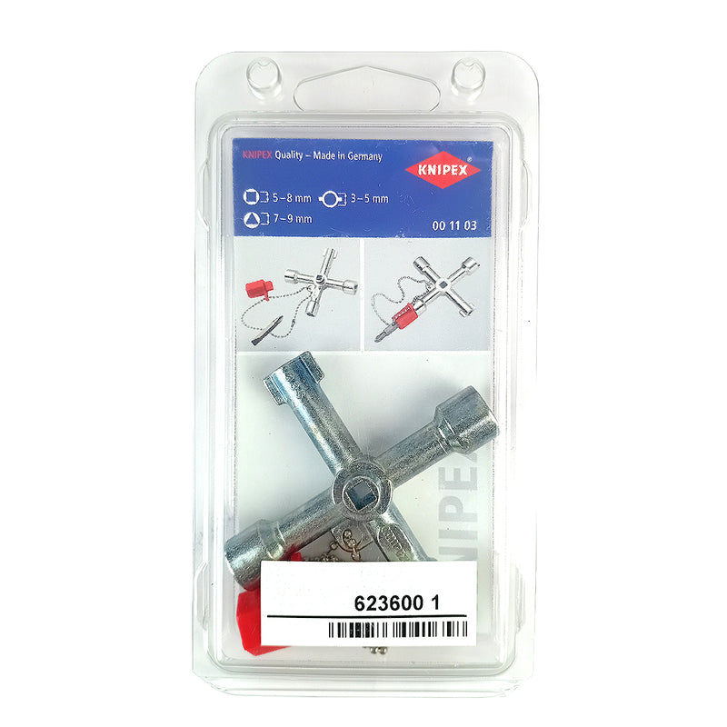 Bộ chìa khóa đa năng, chuyên dùng mở tủ điện công nghiệp KNIPEX 00 11 03 chiều dài 76mm