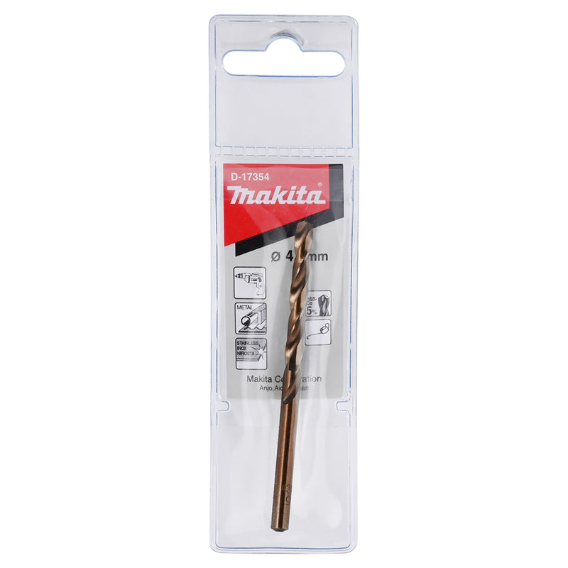 Mũi khoan Inox HSS-Co 5% Makita, đuôi tròn, kích thước từ 1.5mm - 13mm
