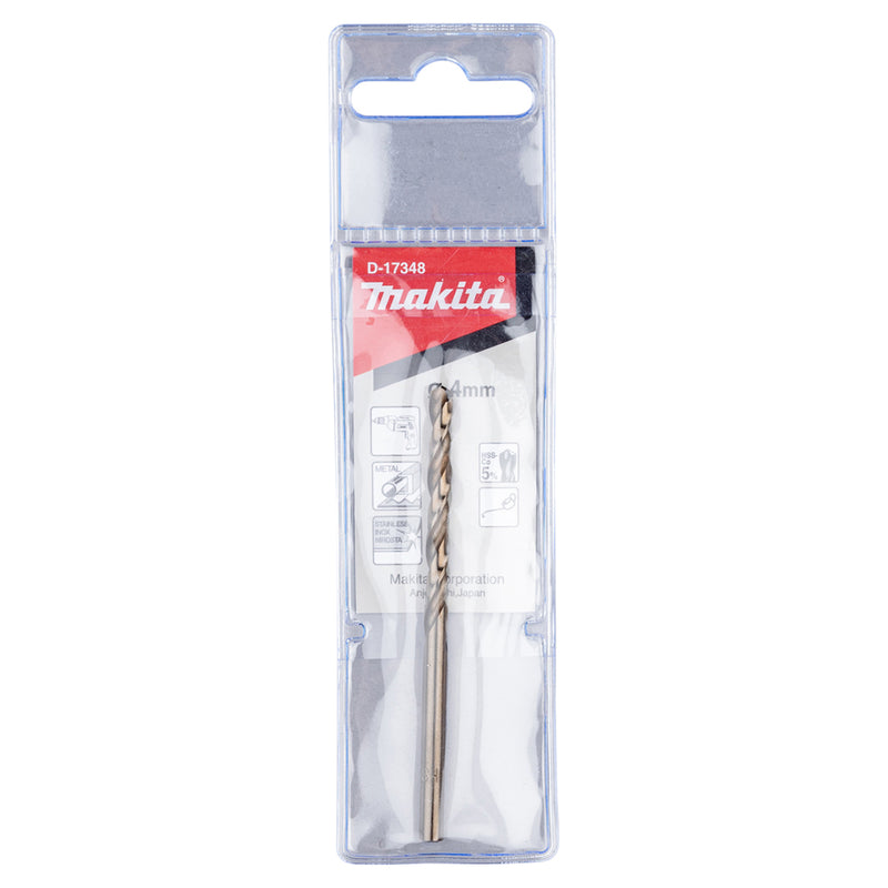 Mũi khoan Inox HSS-Co 5% Makita, đuôi tròn, kích thước từ 1.5mm - 13mm