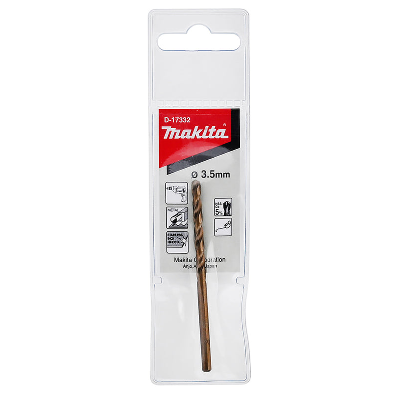 Mũi khoan Inox HSS-Co 5% Makita, đuôi tròn, kích thước từ 1.5mm - 13mm