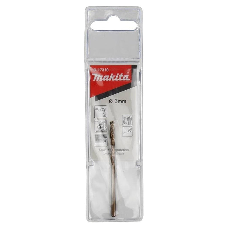 Mũi khoan Inox HSS-Co 5% Makita, đuôi tròn, kích thước từ 1.5mm - 13mm