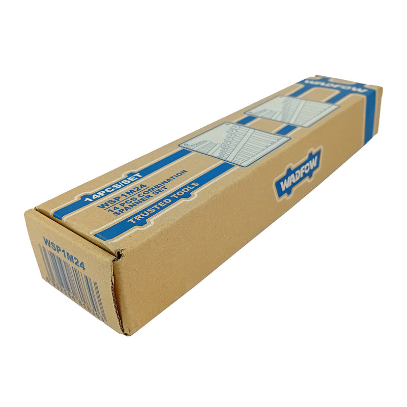 Bộ cờ lê vòng miệng 14 chi tiết Wadfow WSP1M24 kích thước từ 6mm - 24mm