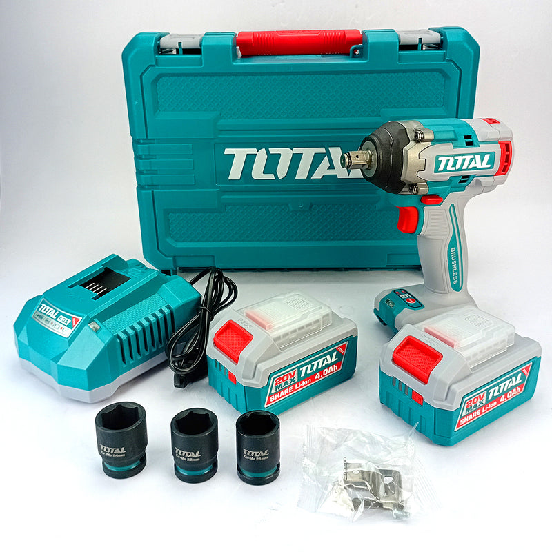 Máy siết bu lông Total TIWLI2055 dùng Pin 20V, cốt 1/2 inch