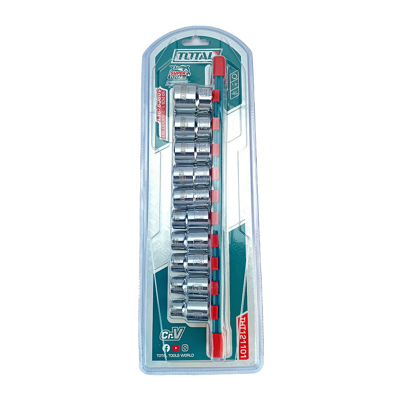 Bộ 10 đầu tuýp cốt 1/2 inch TOTAL THT121101