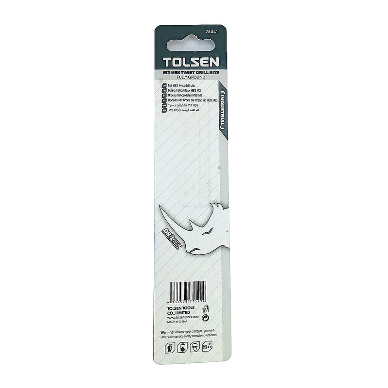 Mũi khoan Inox HSS/M2 đuôi trơn công nghiệp.  Size 1mm ~ 13mm TOLSEN, tiêu chuẩn DIN338 (Split point 135°)