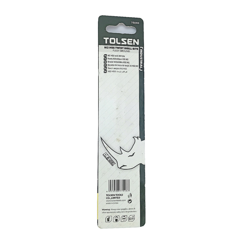 Mũi khoan Inox HSS/M2 đuôi trơn công nghiệp.  Size 1mm ~ 13mm TOLSEN, tiêu chuẩn DIN338 (Split point 135°)