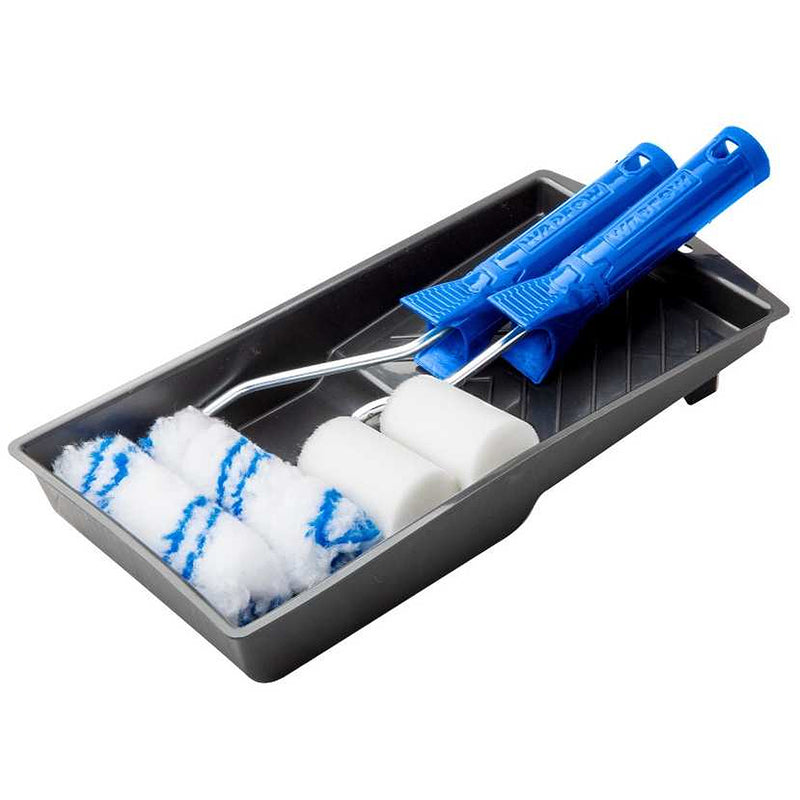 Bộ khay nhựa đựng sơn và cọ lăn sơn 7 chi tiết Wadfow WCB3H71, kích thước cán lăn 50mm - 100mm