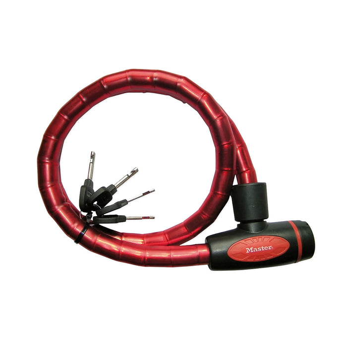 Ổ khóa dây Master Lock 8228EURDPRO cao cấp, dây khóa bằng cáp thép bện được bọc nhựa vinyl nhiều màu dài 1m