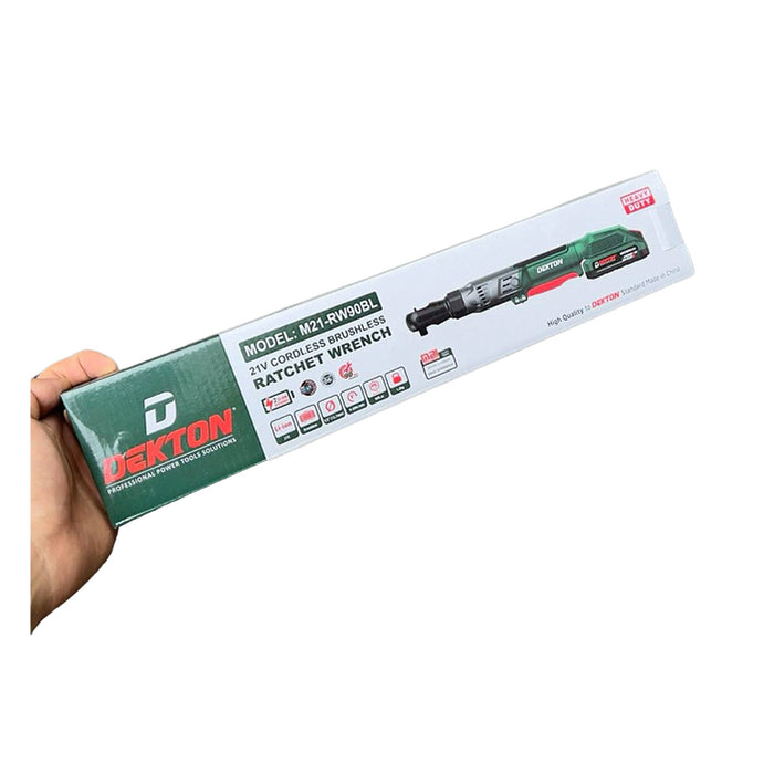 Máy siết bu lông góc 1/2 inch Dekton M21-RW90BL dùng pin 21V, lực siết 90Nm