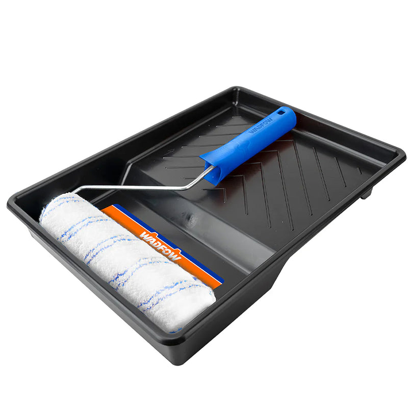 Bộ khay nhựa đựng sơn và cọ lăn sơn 3 chi tiết Wadfow WCB3H39, kích thước cán lăn 230mm (9 inch), chất liệu Polyester