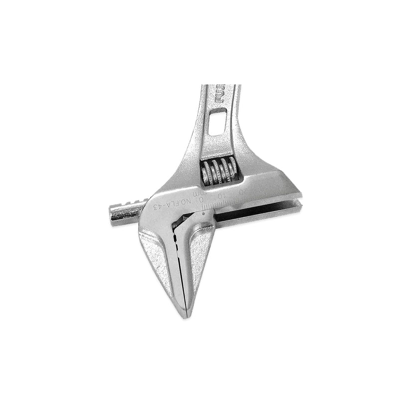 Mỏ lết có điều chỉnh 256mm (10 inch) Fujiya FLA-43F, độ mở ngàm tối đa từ 0 ~ 43mm. Tiêu chuẩn RoHS. Xuất xứ Đài Loan