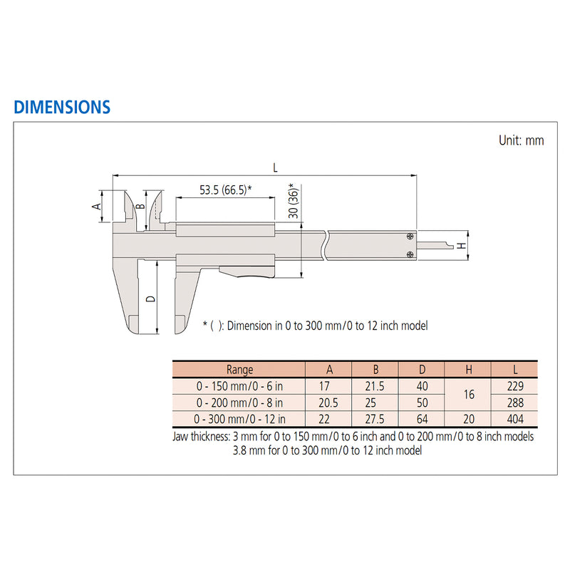 Thước kẹp cơ Mitutoyo Series 531 có khóa lò xo