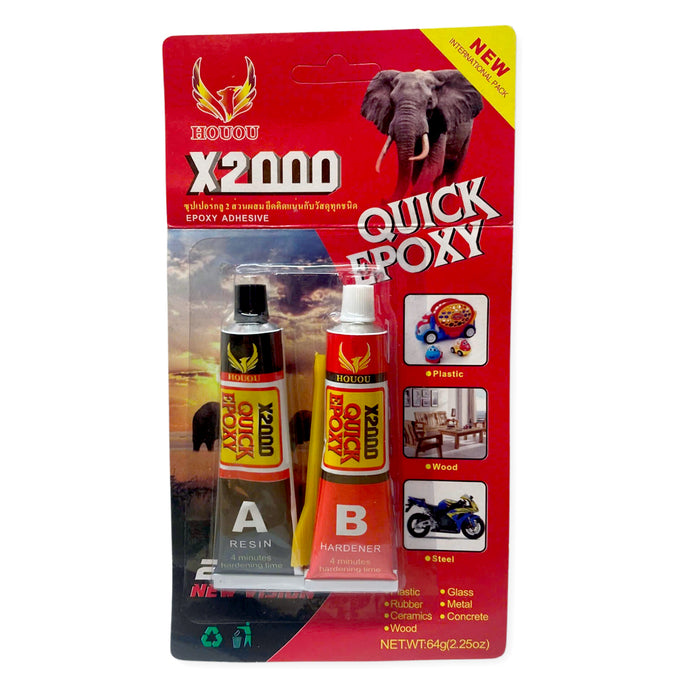 Keo AB 2 thành phần(epoxy adhesive) X2000, nhanh khô, xuất xứ Thái lan
