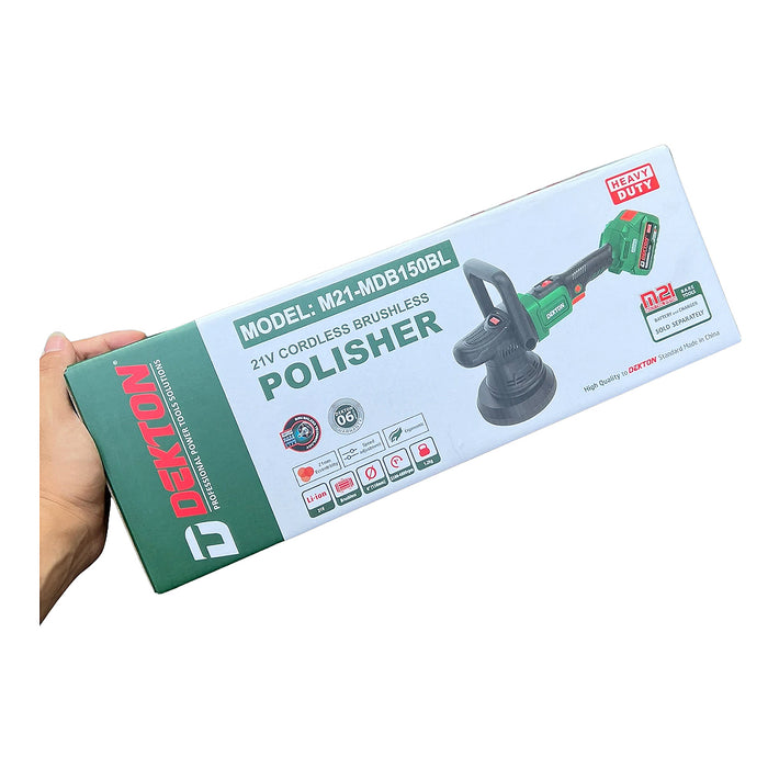 Máy đánh bóng lệch tâm Dekton M21-MDB150BL dùng pin 21V, đường kính đế 150mm