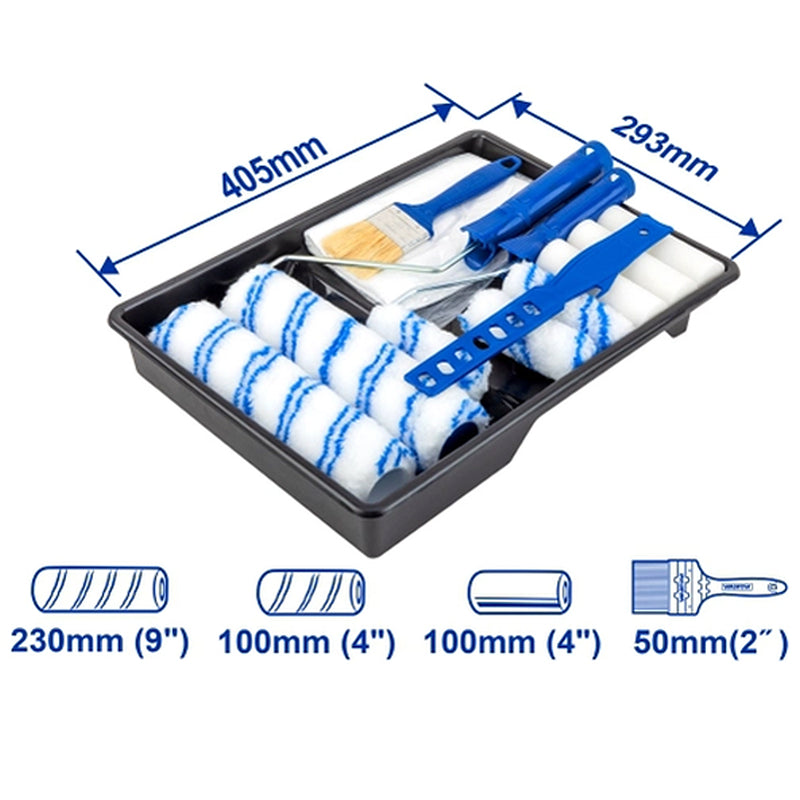 Bộ khay nhựa đựng sơn, cọ quét và cọ lăn sơn 14 chi tiết Wadfow WCB3H13