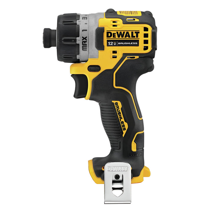 Máy vặn vít Dewalt DCF601 động cơ không chổi than, kiểu kẹp HEX 6,35mm, dùng Pin 12V dung lượng 2Ah
