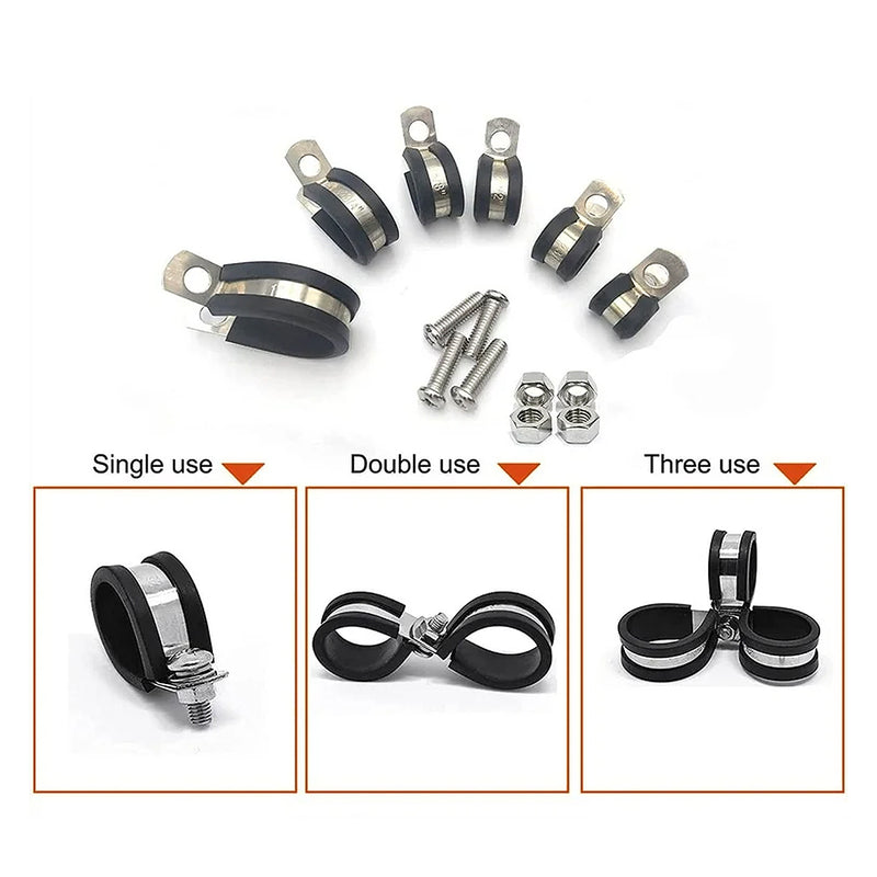 Kẹp dây KST CCSU bằng Inox cao cấp bọc đệm cao su mềm, tiết diện dây tương thích từ 4.8mm - 76mm