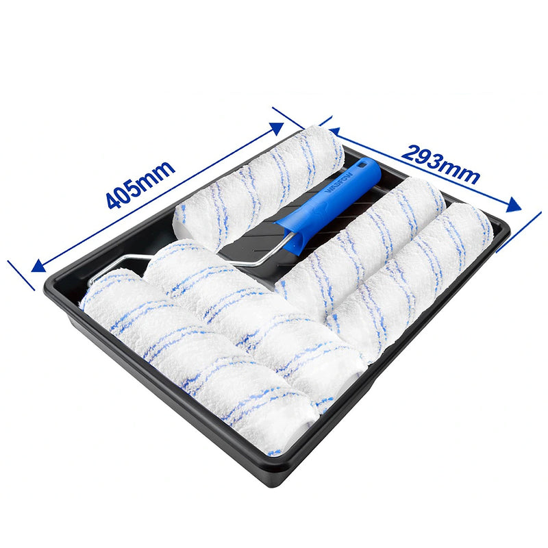 Bộ khay nhựa đựng sơn và cọ lăn sơn 7 chi tiết Wadfow WCB3H51, kích thước cán lăn 230mm (9 inch)