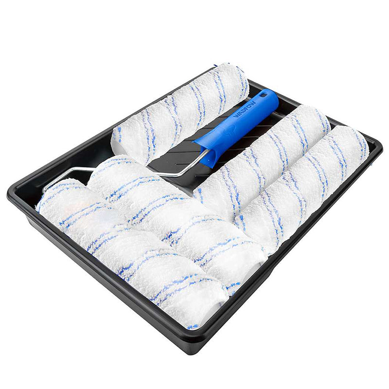Bộ khay nhựa đựng sơn và cọ lăn sơn 7 chi tiết Wadfow WCB3H51, kích thước cán lăn 230mm (9 inch)