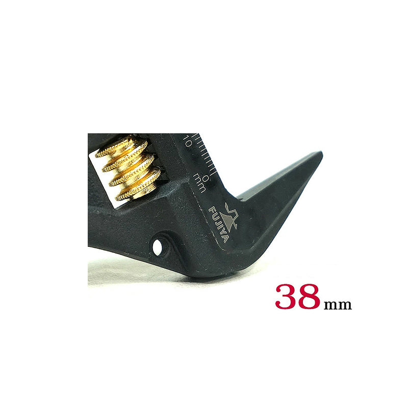 Mỏ lết đa năng có đầu vòng siết đai ốc 220mm (8.5 inch) Fujiya FGL-38-BG (Kurokin Series), chất liệu thép hợp kim cao cấp. Tiêu chuẩn RoHS. Xuất xứ Nhật Bản