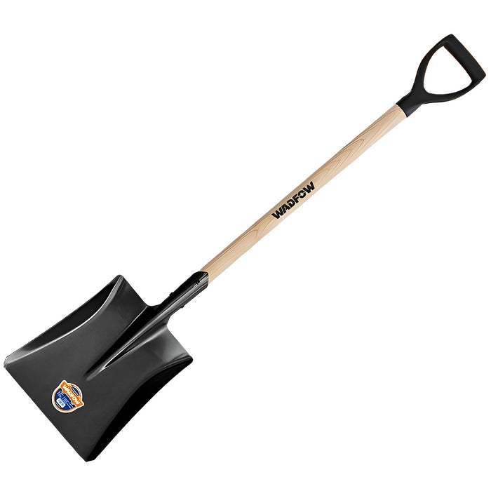 Xẻng thép mũi vuông cán gỗ Wadfow, chiều dài từ 1000mm - 1470mm, kích thước lưỡi 300mm x 245mm, chất liêu thép carbon
