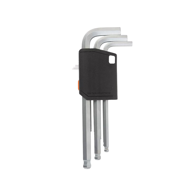 Bộ lục giác đầu bi 9 chi tiết Kendo 20735 thân tiêu chuẩn, vật liệu thép Cr-V