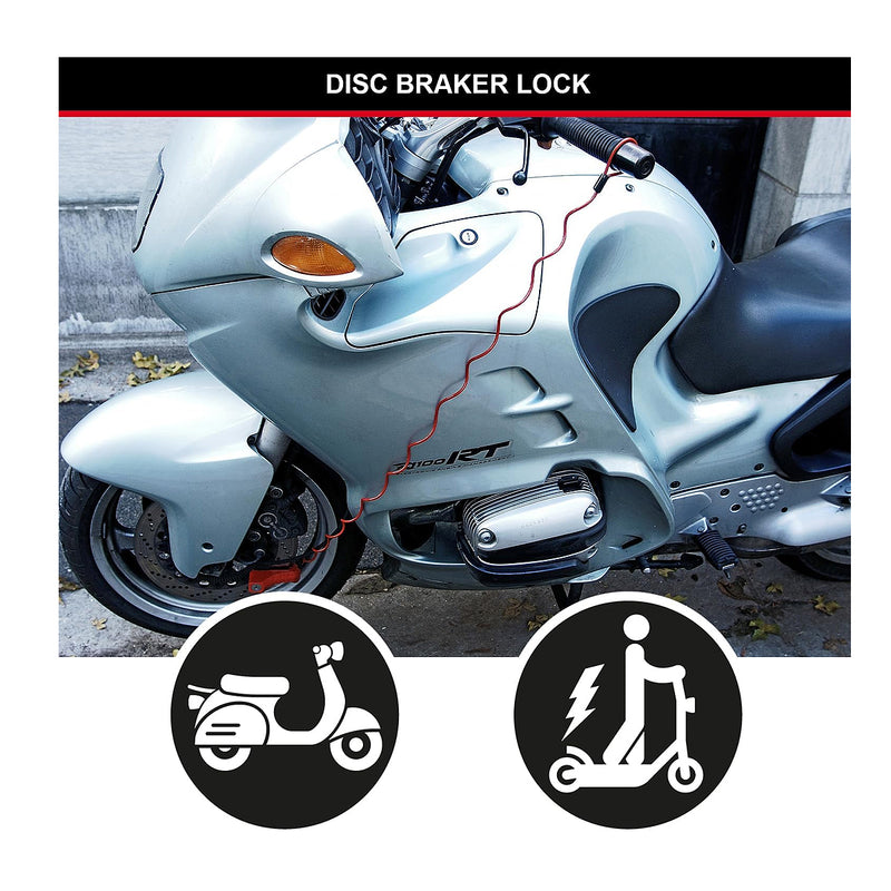 Ổ khóa xe máy Master Lock 8303EURDPS cao cấp, thân khóa bằng hợp kim thép 80 x 5.5mm (Khóa phanh đĩa)