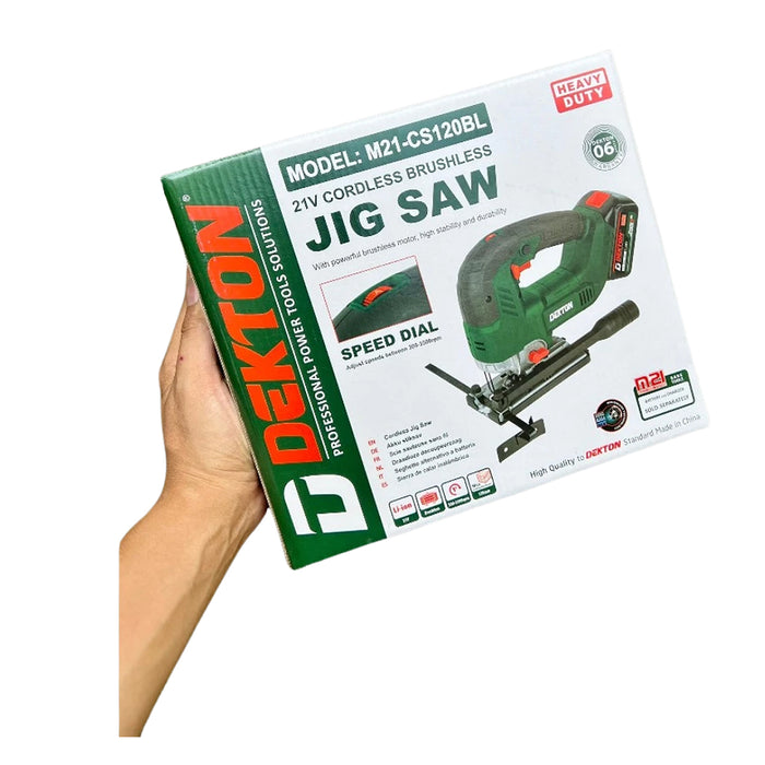 Máy cưa lọng Dekton M21-CS120BL dùng pin 21V, đường kính lưỡi cưa 120mm