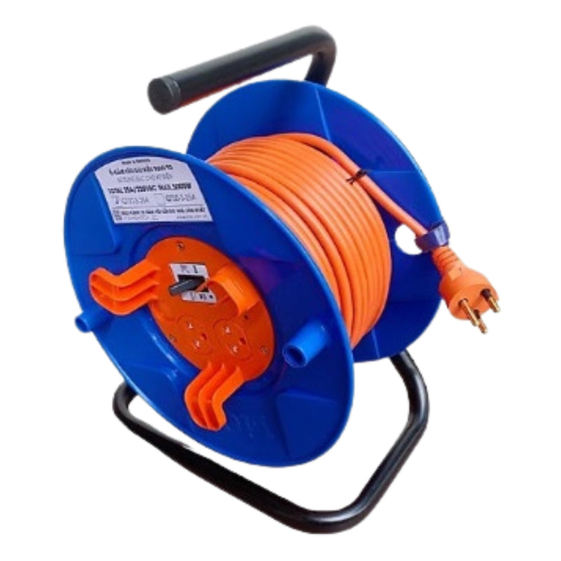 Ổ cắm nối dài rulo tay quay chuyên dùng cho xe điện LIOA QT-Series, có Aptomat (CB) chống quá tải