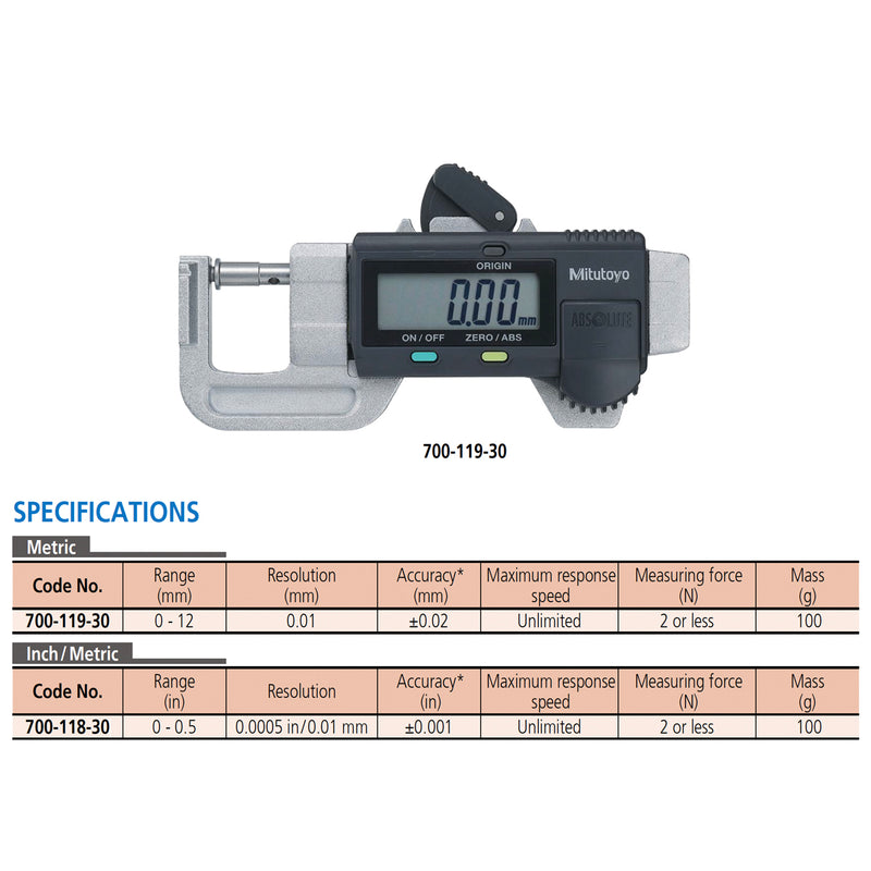Panme điện tử siêu nhỏ gọn Mitutoyo Series 700 - Quick Mini Micrometers,