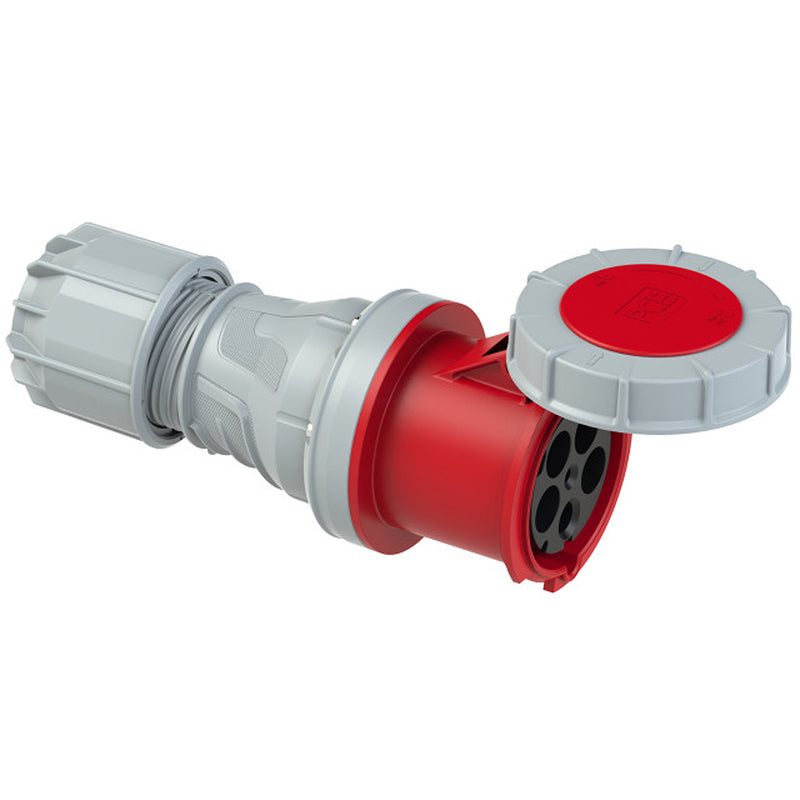 Ổ cắm công nghiệp PCE chịu tải cao từ 63A - 125A, 5 chân (3P+N+PE), điện áp 400V, đầu cái, kín nước chuẩn IP67