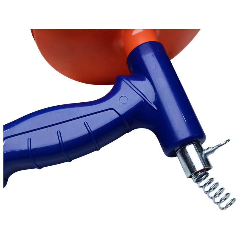 Dụng cụ thông tắc đường ống dạng súng Wadfow WDD3345, chiều dài 4.5m, dây thép lò xo mạ mềm