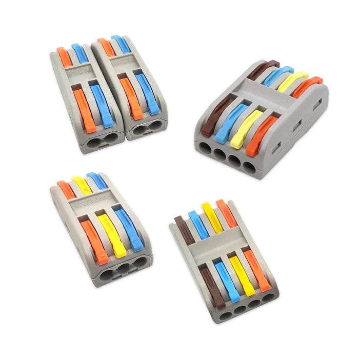 Rệp nối dây nhiều đường có mã màu, tải 32A, điện thế 250V - 600V, cỡ dây từ 0.08mm² - 4.0mm²