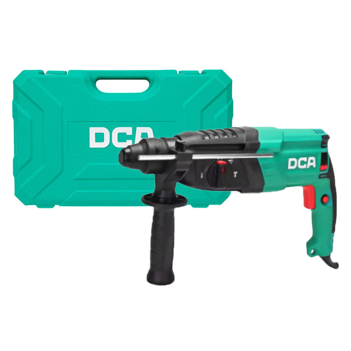 Máy khoan bê tông 3 chức năng DCA AZC800-26 công suất 800W, đầu cặp SDS-Plus, lực đập 2.7J