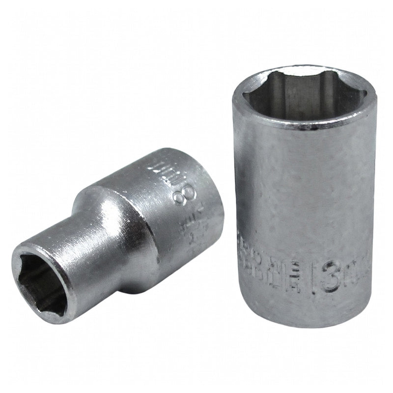 Đầu tuýp 6 cạnh Fujiya AS3-08H và AS3-13H cốt 3/8 inch, thép Cr-V chống gỉ