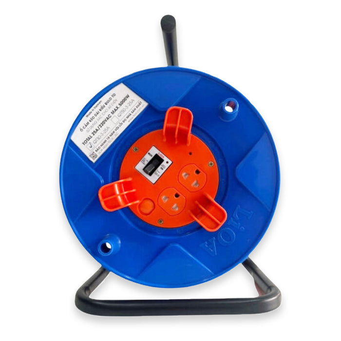 Ổ cắm nối dài rulo tay quay chuyên dùng cho xe điện LIOA QT-Series, có Aptomat (CB) chống quá tải