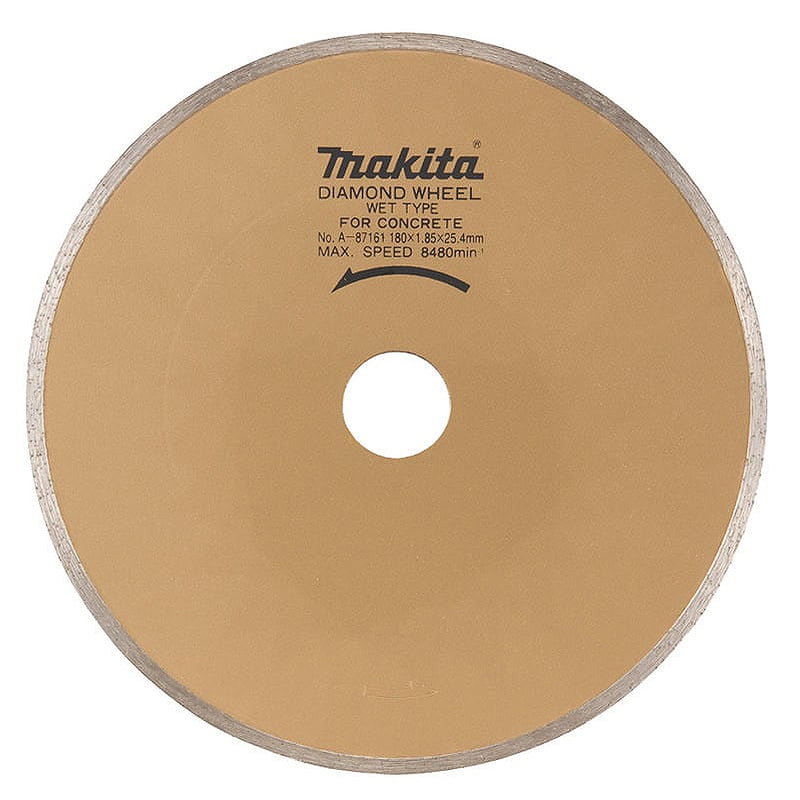 Lưỡi cắt kim cương 180mm Makita A-87161 dùng cho bê tông, lỗ cốt 25.4mm, cắt ướt