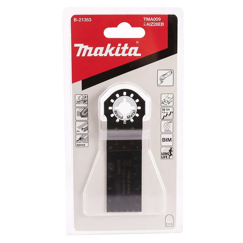 Lưỡi cắt rung BiM Makita B-21353 (TMA009) cắt gỗ, kim loại, đường kính 28mm, chuẩn OIS