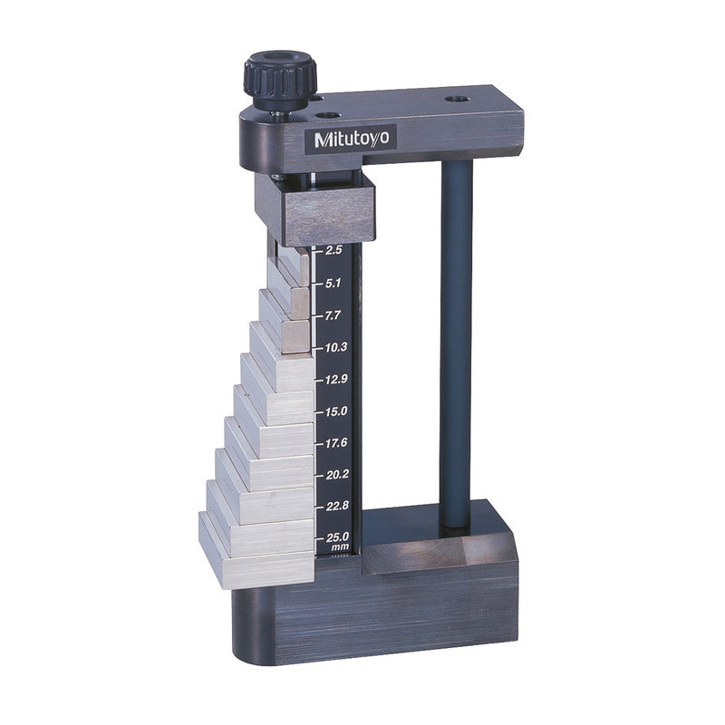 Bộ phụ kiện căn mẫu chuyên dụng để kiểm tra và hiệu chuẩn Panme 10 chi tiết Mitutoyo (Block 1.25mm - 25mm) + Thấu kính phẳng + Giá kẹp mẫu