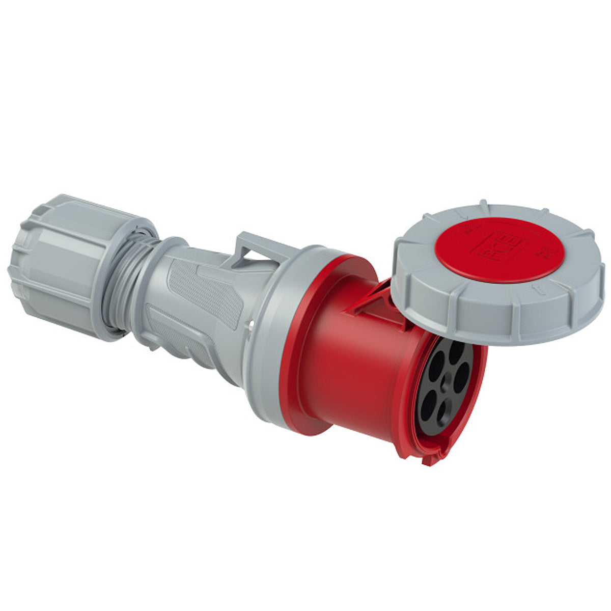 Ổ cắm công nghiệp PCE chịu tải cao từ 63A - 125A, 5 chân (3P+N+PE), điện áp 400V, đầu cái, kín nước chuẩn IP67