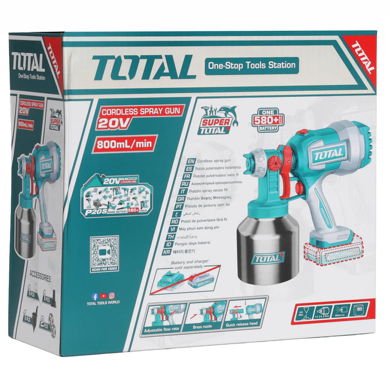 Máy phun sơn Total TSGLI20041 dùng Pin 20V (Chỉ thân máy)