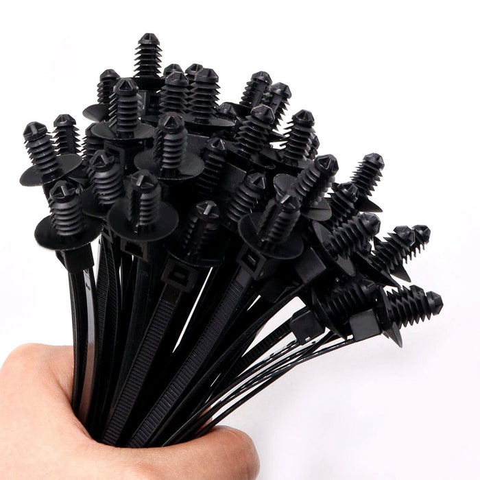 Dây rút KST nhét tường có đầu ren xoắn ốc KMCL-170-B, dài 170mm, bản rộng 5.3mm, đóng gói 100 sợi/ bị