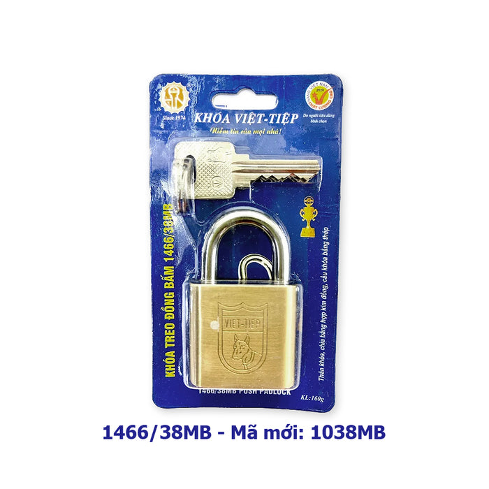 Ổ khóa treo đồng càng bấm Việt tiệp