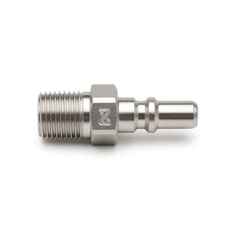 Đầu nối nhanh Small Cupla PM-Type (Plug) chất liệu đồng mạ chrome, kiểu kết nối ren ngoài